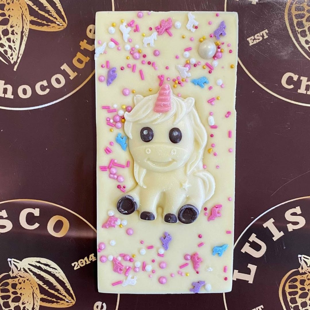 White Chocolate 100g Unicorn Bar Luisco Chocolate